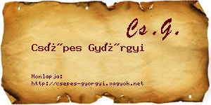 Csépes Györgyi névjegykártya
