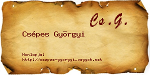 Csépes Györgyi névjegykártya