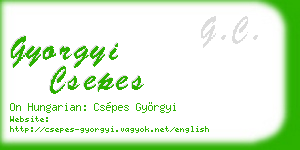 gyorgyi csepes business card