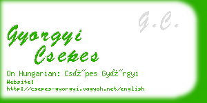 gyorgyi csepes business card